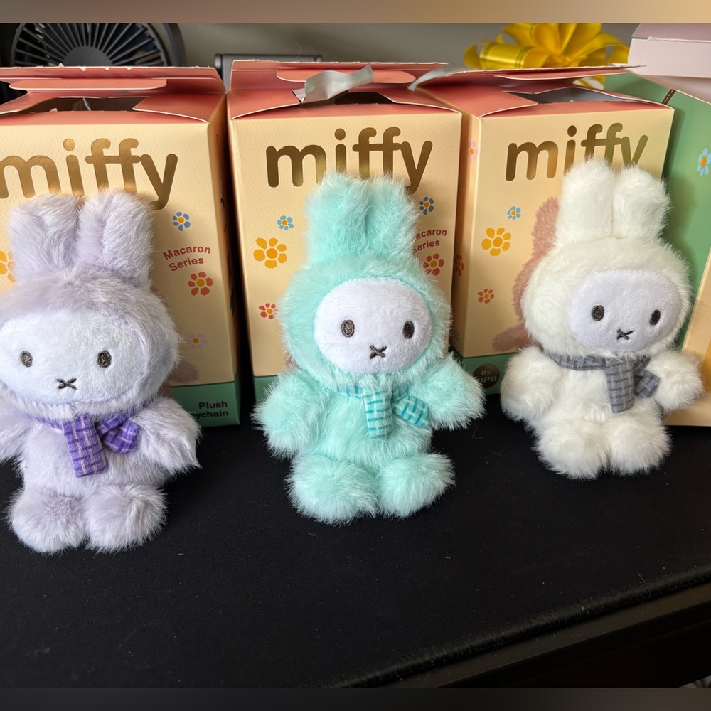 Miffy Plush Toy keychain - Pastel Colors